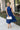 Selena Navy Blue Halter Midi Dress- full body view