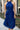 Selena Navy Blue Halter Midi Dress- close up front view