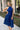 Selena Navy Blue Halter Midi Dress- top front view