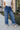 Kancan: Gia Dark Denim 90s Wide Leg Jeans- full front view