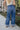 Kancan: Gia Dark Denim 90s Wide Leg Jeans- close up back view