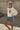 Sarah USA Heather Grey Multi Cropped Sweatshirt- side view