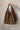Faye Brown Leather Shoulder Purse- close up front view