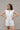 Brynlee White Smocked Waist Sleeveless Romper- top view