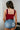 Cara Red & Black Striped Halter Tank Top - back