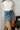 Ariana Dark Wash Denim Skort - close front view