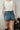 Ariana Dark Wash Denim Skort - close up back view