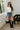 Ariana Dark Wash Denim Skort - full body front view