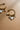 Tayla Gold & Pearl Dangle Hoop Earring- close up flat lay view
