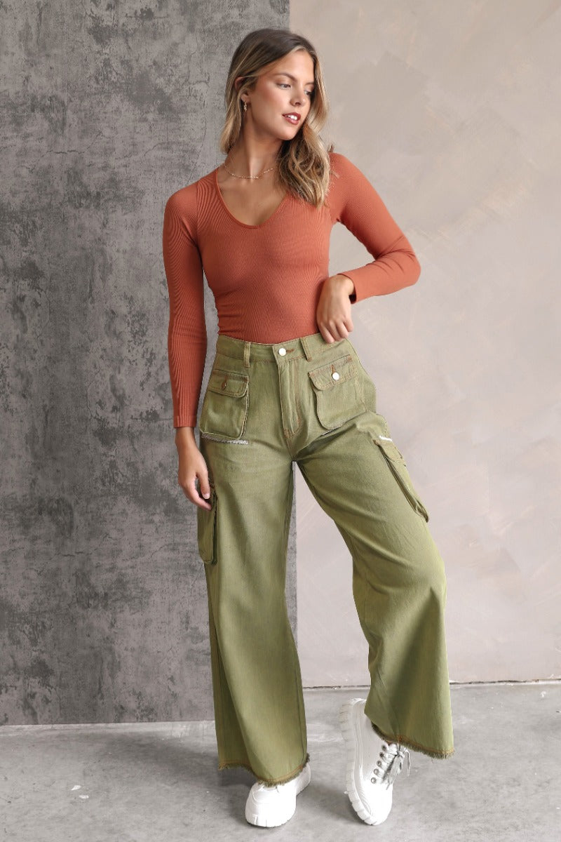 The Kim Cargo Jogger Pants in Olive (Small-Large) – AllyOops Boutique