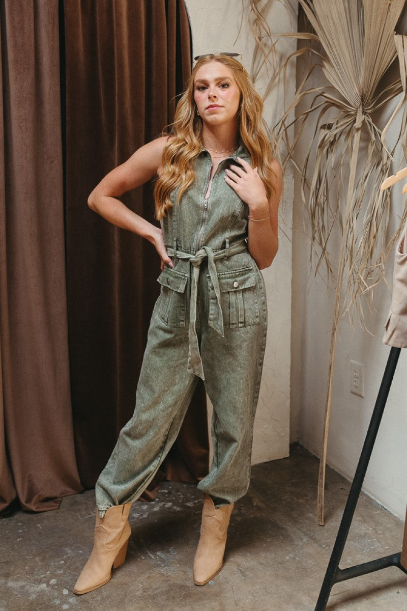 Road Trip Denim Jumpsuit