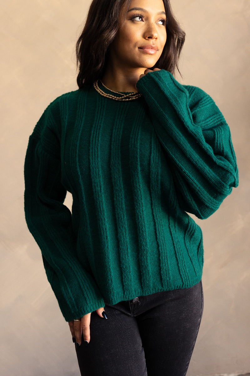 Pine green sweater best sale