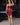Stevie Metallic Red Twist Mini Dress - Front View