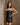 Melody black faux leather mini dress - front view
