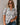 Morgan Cream Multi Floral Short Sleeve Top - front view