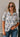 Morgan Cream Multi Floral Short Sleeve Top - front view