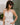 Eliana Oatmeal & Black Stripe Peplum Tank - Front View