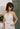 Eliana Oatmeal & Black Stripe Peplum Tank - Front View