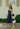 Lilia Navy Polka Dot Scarf Midi Dress