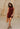 Helen Dark Wine Satin Mini Dress - front view