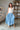 Saylor Light Denim Midi Skirt- full front view