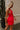 Elani Red Pleated Shorts - side view