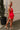 Elani Red Pleated Shorts - full body side