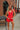 Elani Red Pleated Shorts - front 