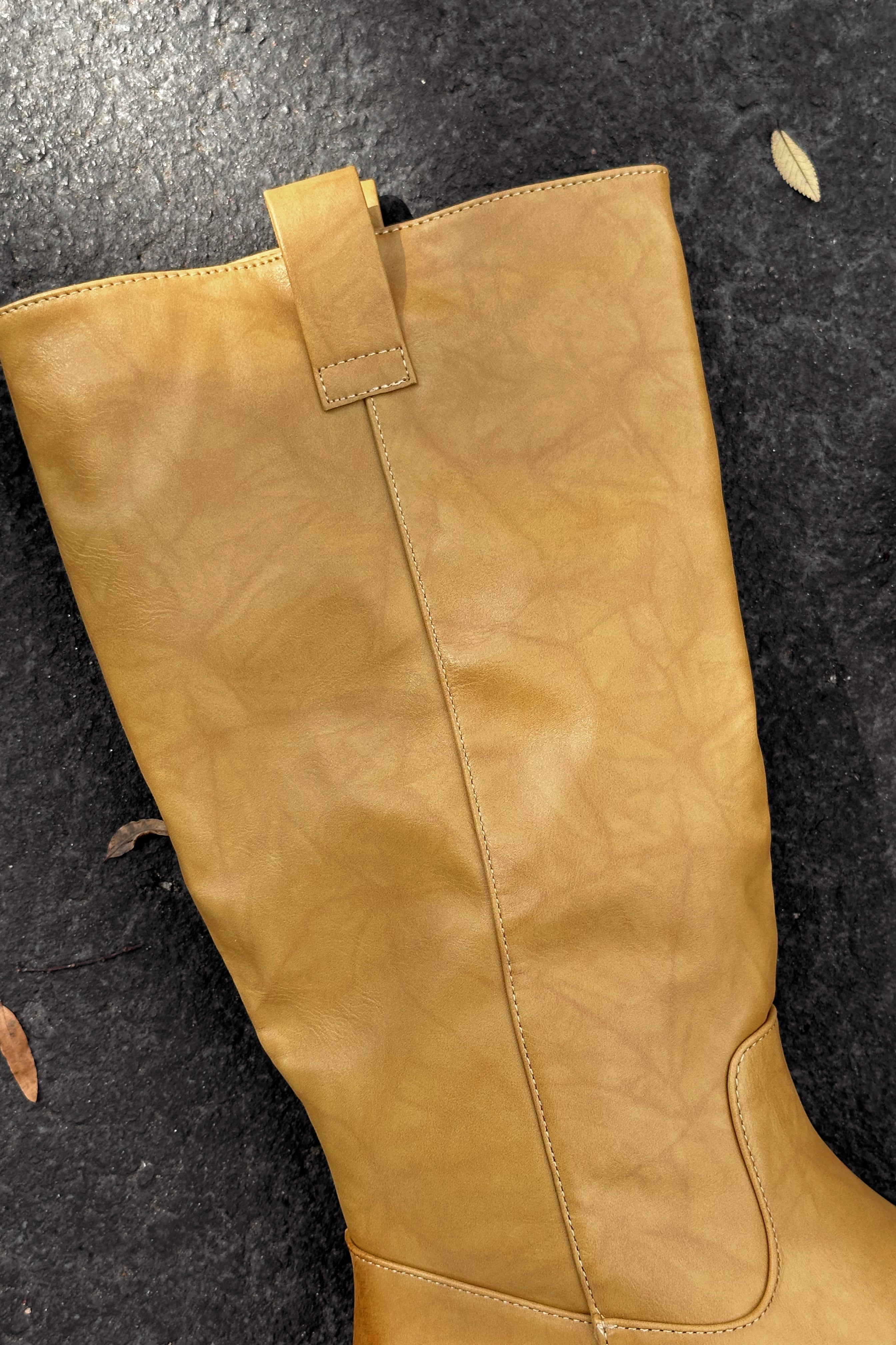 Alaina Banana Tall Boot - front top view