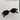 Clarissa Sunglasses in Black - flat lay - front view