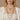 Melina Beige Scarf & Shell Necklace - front view on model