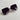 Serena Sunglasses in Silver & Black - flat lay - front view