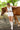 Brea Ivory & Navy Trim Shorts - full body front view
