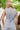 Brenley Navy & Ivory Striped Vest - back view