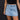 Lyra Light Wash Denim Flare Skirt- front view