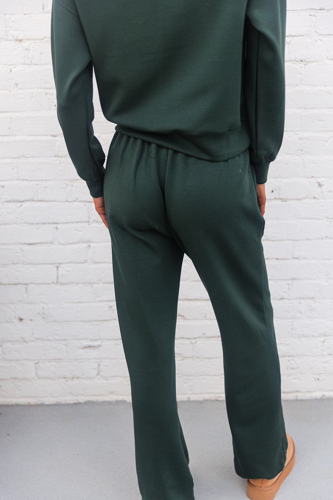 Isla Hunter Green Lounge Pants- back view