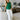 Livie Green Shoulder Tie Tank Top - full body front view