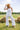 Blair White Linen Wide Leg Pants- front full body view