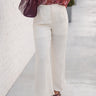 Anastasia Cream Wide Leg Pants- front view