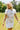 Della White & Beige Floral Key Hole Mini Dress- front view