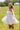 Janelle White Flare Mini Dress- front side view