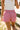 Alayah Red & White Stripe Linen Skort- back view