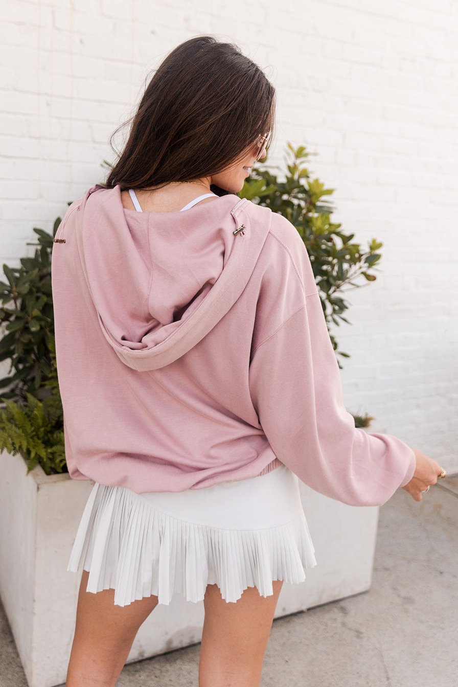 Millie Mauve Pink Hoodie Sweatshirt- back view