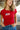 Cheyenne Red American Flag Top - close front view