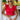 Helen Red Smocked Ruffle Bow Top- front top view