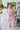 Colette Pink Multi Stripe Midi Dress- full front view
