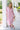 Colette Pink Multi Stripe Midi Dress- full body view
