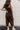 Bridget Denim Overall Jumpsuit - Brown - Full body back view