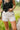 Jordan Beige & Black Linen Stripe Shorts- front view