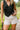 Jordan Beige & Black Linen Stripe Shorts- top view